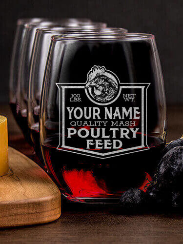 Poultry Feed : Cheese Board Wine Glass Gift Sets - Engraved
