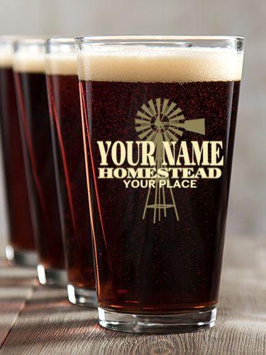 Homestead : Pint Glasses - Color Printed