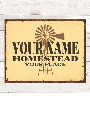 Homestead : Tin Signs