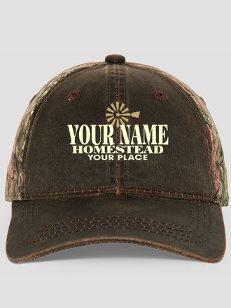 Homestead : Embroidered 2-Tone Camo Hats