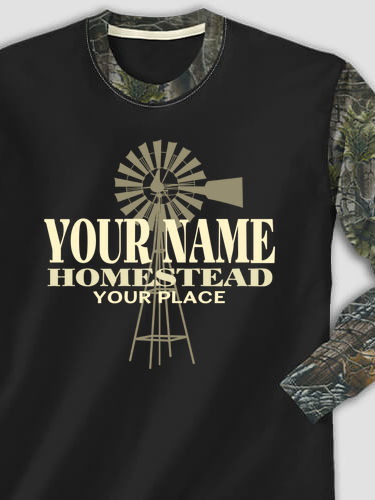 Homestead : Printed 2-Tone Camo Long Sleeves
