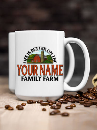 Life Is Better Farm : Ceramic Coffee Mugs