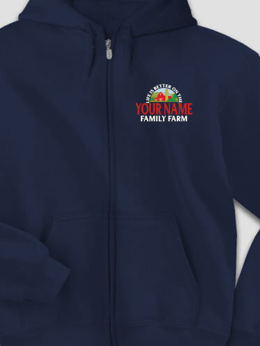 Life Is Better Farm : Embroidered Zip Hoodies