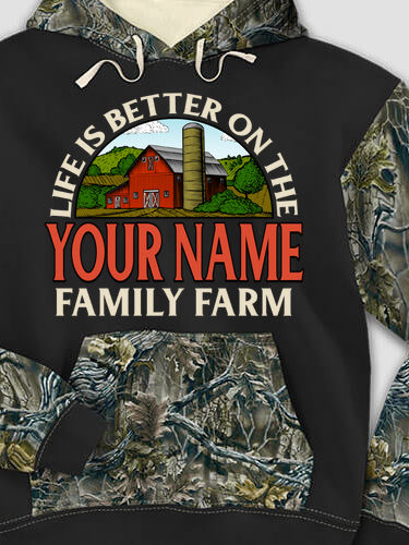 Life Is Better Farm : Printed 2-Tone Camo Hoodies