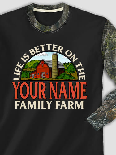 Life Is Better Farm : Printed 2-Tone Camo Long Sleeves