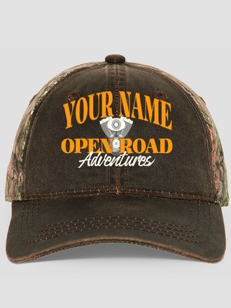Open Road : Embroidered 2-Tone Camo Hats