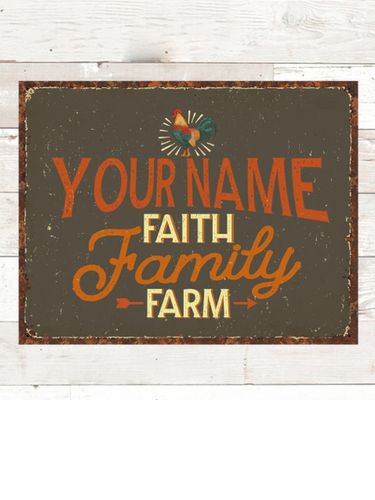 Faith Family Farm : Tin Signs