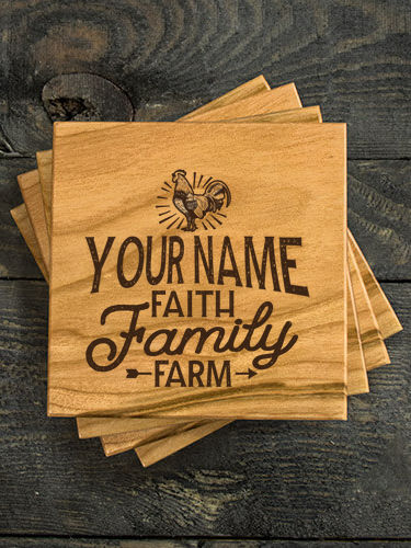 Faith Family Farm : Coasters - Engraved