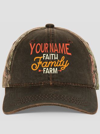 Faith Family Farm : Embroidered 2-Tone Camo Hats