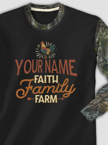 Faith Family Farm : Printed 2-Tone Camo Long Sleeves