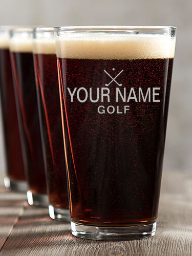 Golf : Pint Glasses - Color Printed