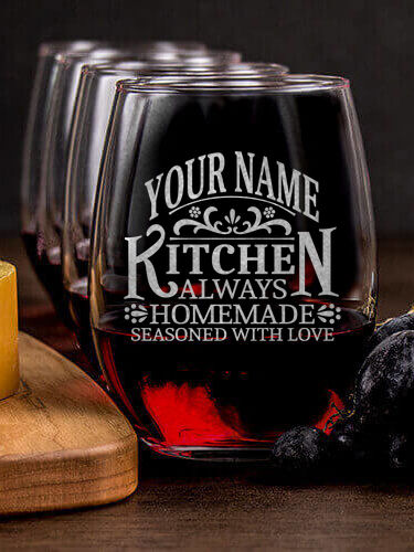Vintage Kitchen : Cheese Board Wine Glass Gift Sets - Engraved