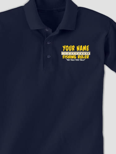 Fishing Ruler : Embroidered Polo Shirts