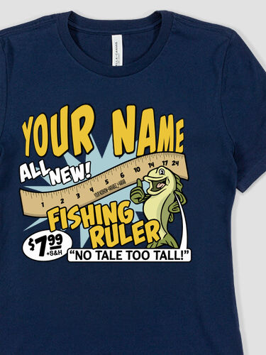 Fishing Ruler : Premium Ladies T-Shirts