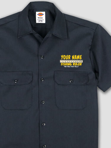 Fishing Ruler : Embroidered Work Shirts