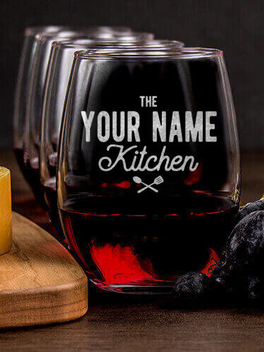 Farmhouse Kitchen : Cheese Board Wine Glass Gift Sets - Engraved