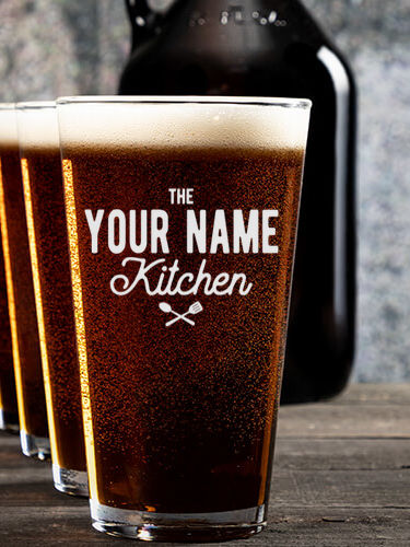 Farmhouse Kitchen : Growler Pint Glass Gift Sets - Color Printed