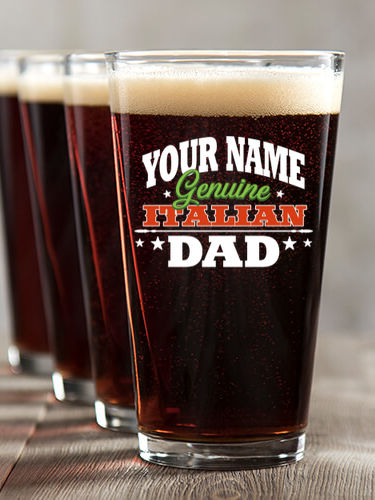 Italian Dad : Pint Glasses - Color Printed