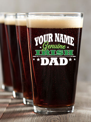 Irish Dad : Pint Glasses - Color Printed