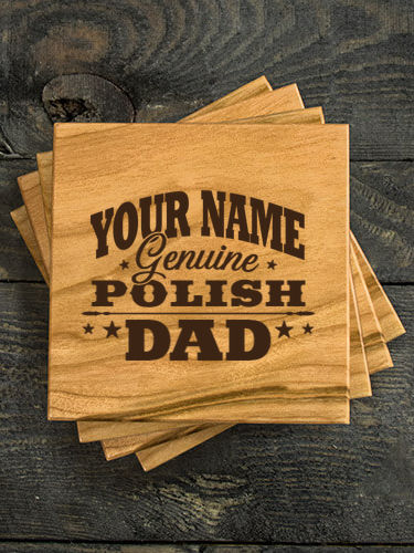 Polish Dad : Coasters - Engraved