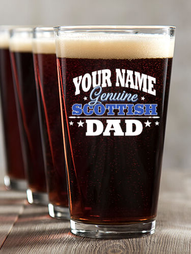 Scottish Dad : Pint Glasses - Color Printed