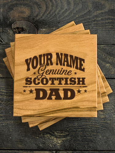 Scottish Dad : Coasters - Engraved