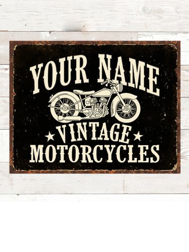 Vintage Motorcycles : Tin Signs