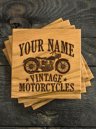 Vintage Motorcycles : Coasters - Engraved