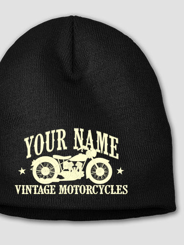 Vintage Motorcycles : Embroidered Beanies