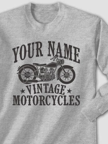 Vintage Motorcycles : Printed Long Sleeves