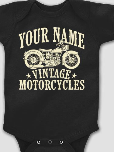 Vintage Motorcycles : Printed Baby Bodysuits
