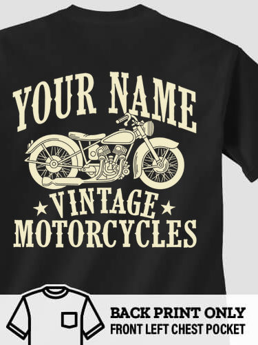 Vintage Motorcycles : Printed Pocket T-Shirts