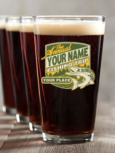 Fishing Trip : Pint Glasses - Color Printed
