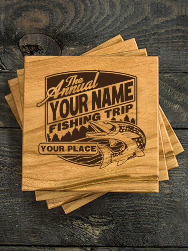 Fishing Trip : Coasters - Engraved