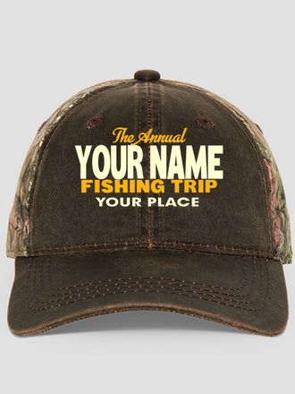 Fishing Trip : Embroidered 2-Tone Camo Hats