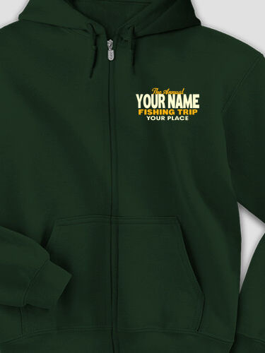 Fishing Trip : Embroidered Zip Hoodies