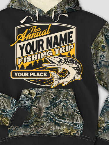 Fishing Trip : Printed 2-Tone Camo Hoodies