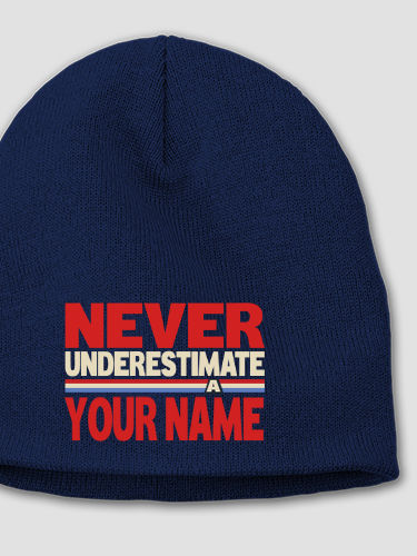 Never Underestimate : Embroidered Beanies