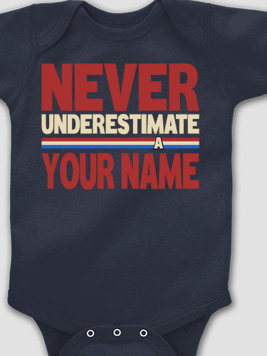 Never Underestimate : Printed Baby Bodysuits
