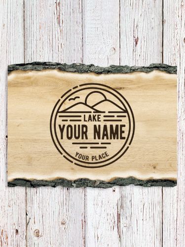 Vintage Lake : Faux Sliced Log Plaque
