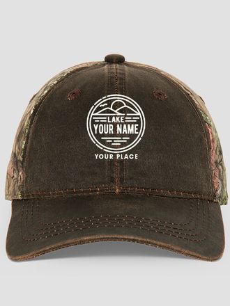 Vintage Lake : Embroidered 2-Tone Camo Hats