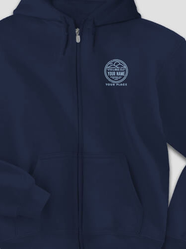 Vintage Lake : Embroidered Zip Hoodies