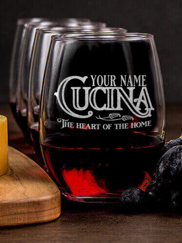 Cucina : Cheese Board Wine Glass Gift Sets - Engraved