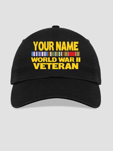 WW2 European Veteran : Embroidered Baseball Hats