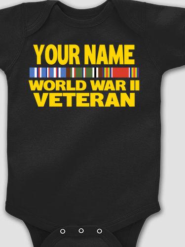 WW2 European Veteran : Printed Baby Bodysuits