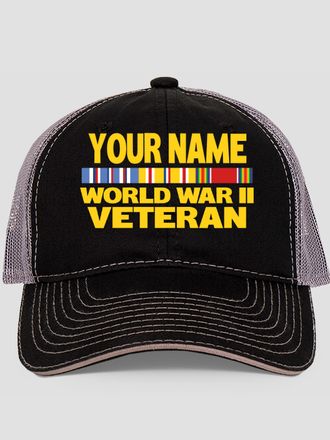 WW2 Pacific Veteran : Embroidered Trucker Hats