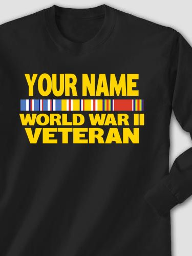 WW2 Pacific Veteran : Printed Long Sleeves