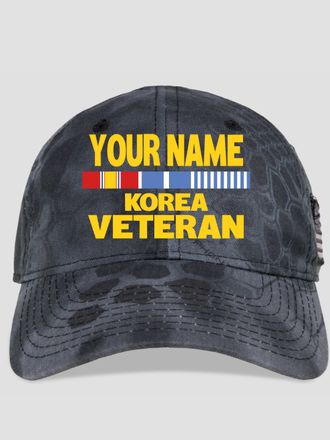 Korea Veteran : Embroidered Kryptek Tactical Camo Hats
