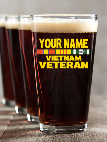 Vietnam Veteran : Pint Glasses - Color Printed