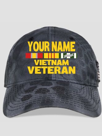 Vietnam Veteran : Embroidered Kryptek Tactical Camo Hats